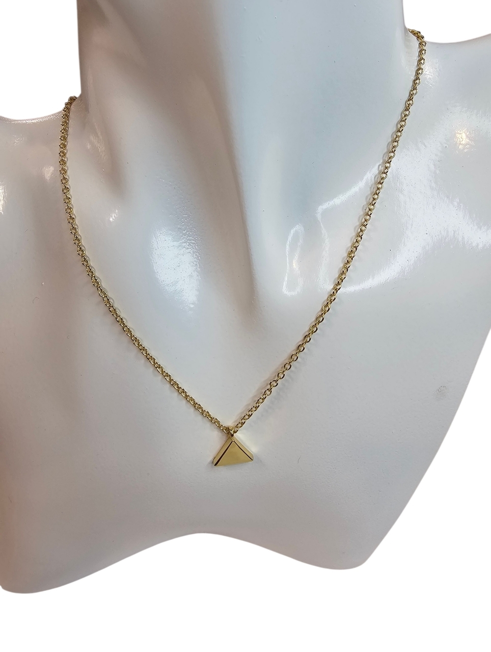 Uncommon James Baby Roar Gold Triangle Pendant Necklace  Minimalist Women